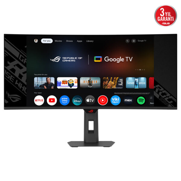 Asus Rog Strix Oled Xg34wcdmtg 34 Inc 240hz 0 03ms Uwqhd Adaptive Sync Qd Oled Kavisli Android 14 Smart Google Tv Gaming Monitor Y3