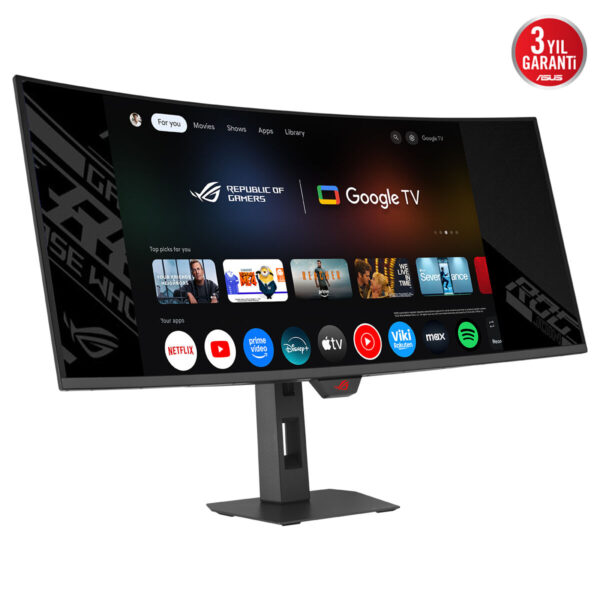 Asus Rog Strix Oled Xg34wcdmtg 34 Inc 240hz 0 03ms Uwqhd Adaptive Sync Qd Oled Kavisli Android 14 Smart Google Tv Gaming Monitor Y7