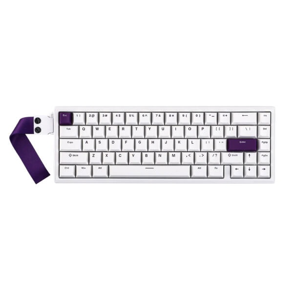 Epomaker He68 White Purple Hall Effect Magnetic Pink Manyetik Switch Rgb Hotswap Mekanik Gaming Klavye 2