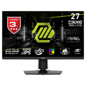 MSI MAG 272URDF E16 27 inç 4K UHD Gaming Monitör, 320Hz ve 0.5ms GTG, Dual-Mode, FreeSync Premium, Rapid IPS, Pivot, DisplayHDR, DUALMODE, 3840x2160 çözünürlük.