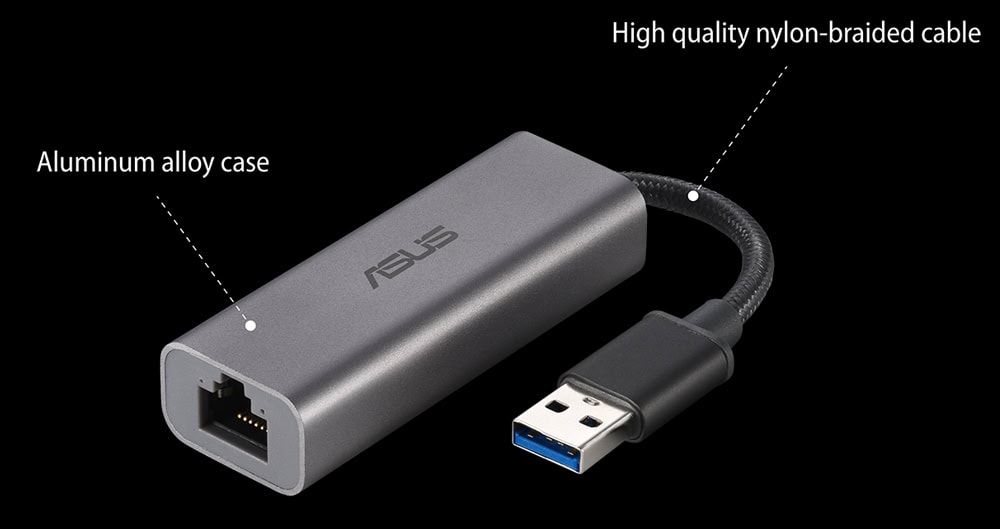 USB-C2500 ASUS USB-C2500 2.5 Gigabit USB 3.2 Ethernet Adaptörü h5