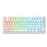 MCHOSE Jet75 E-sport White Topographic %75 Hall Effect Kailh Magnetic God Manyetik Switch RGB Hotswap Gaming Klavye (MC-Jet75-9)