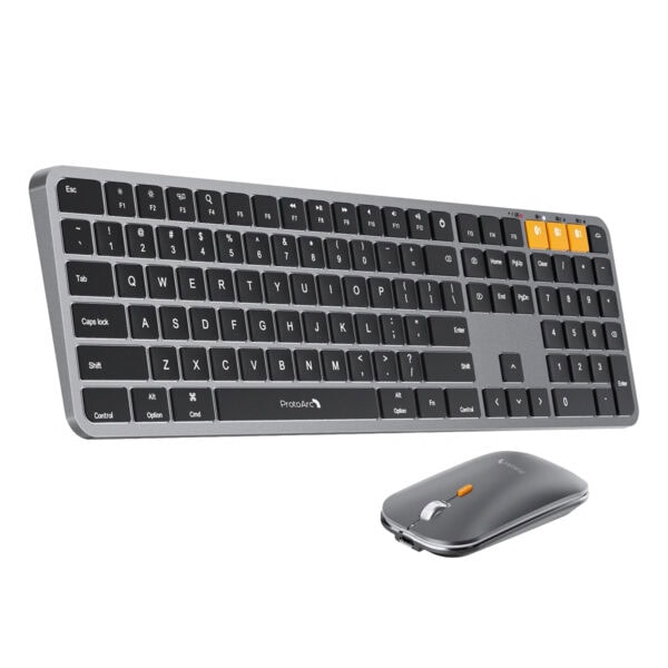 Protoarc Km100 A Uzay Grisi Bluetooth Mac Uyumlu Klavye Mouse Seti Cp014528 F1