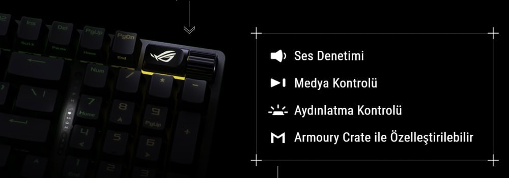 ASUS ROG Strix Scope II 96 Beyaz NX Snow Switch Mekanik Gaming Klavye h17