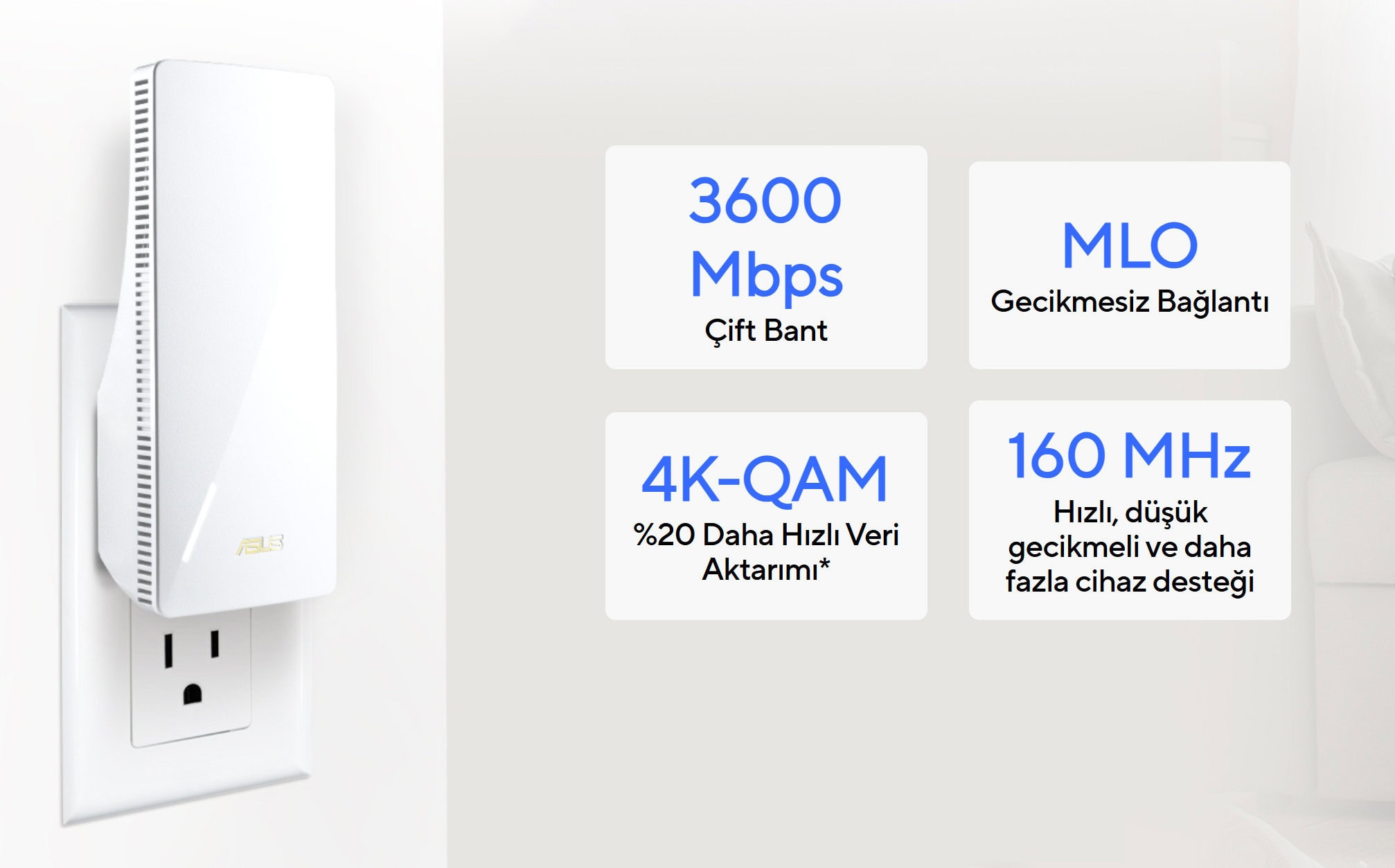 ASUS RP-BE58 BE3600 Menzil Genişletici h4