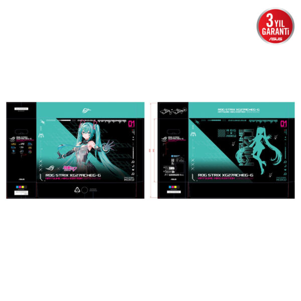 Asus Rog Strix Xg27acmeg G Hatsune Miku Edition 27 Inç 260hz 0.3ms 2k Qhd Adaptive Sync Rapid Ips Pivot Gaming Monitör 14