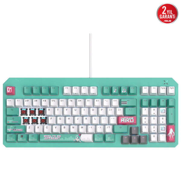 Asus Tuf Gaming K3 Gen Ii Hatsune Miku Edition Red Switch Rgb Türkçe Mekanik Gaming Klavye 5