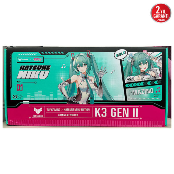 Asus Tuf Gaming K3 Gen Ii Hatsune Miku Edition Red Switch Rgb Türkçe Mekanik Gaming Klavye 8