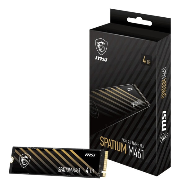 Msi Spatium M461 4tb Nvme Pcie Gen4 X4 Okuma 5000mb Yazma 4200mb M 2 Ssd 6