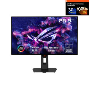 Asus Rog Strix Oled Xg27aqwmg 26.5 Inç 280hz 0.03ms 2k Qhd Adaptive Sync Tandem Oled Pivot Gaming Monitör 1