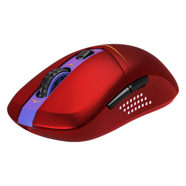 Renkli, oyuncu kullanımı için optimize edilmiş kırmızı ve mavi detaylara sahip ergonomik mouse. Yüksek hassasiyetli kaydırıcı ve ışıklı yan düğmeler ile oyun performansını artırır.