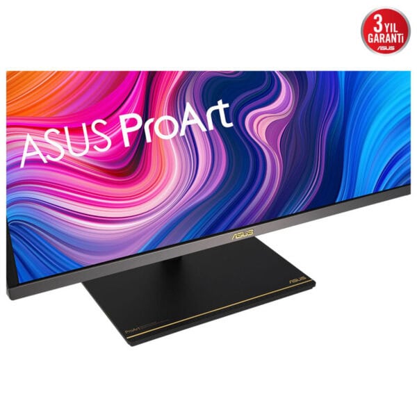 Yüksek çözünürlüklü Asus ProArt monitör, renk doğruluğu ve profesyonel grafik tasarım için ideal, geniş ekran ve kaliteli görüntü sağlayan bilgisayar monitörü.