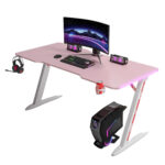 Karr Gaming Thunder RGB Aydınlatmalı 140x60 Pembe Tabla Oyuncu Masası