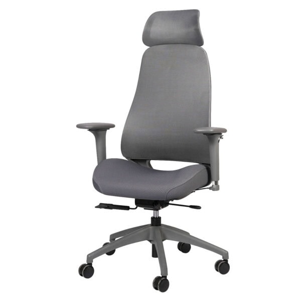 Konforlu ofis çalışma sandalyesi, ayarlanabilir sırt desteği ve döner tekerlekli yapı, ergonomik tasarımıyla modern ofis ortamları için ideal.