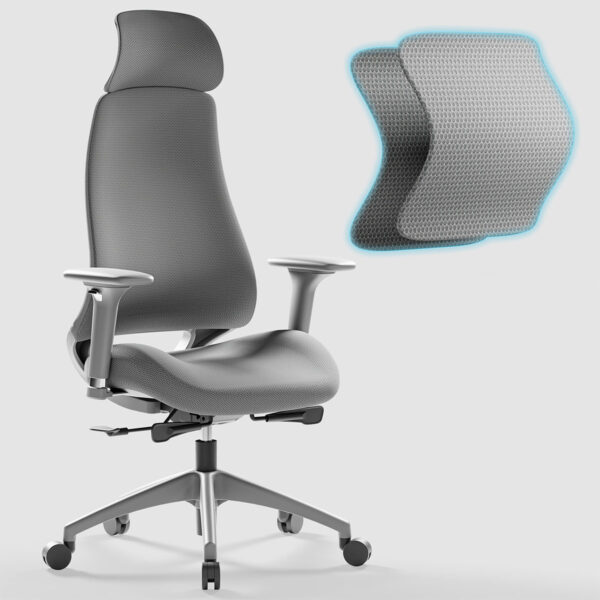 Yüksek konfor ve ergonomik dizayna sahip modern ofis yüksekliği ayarlanabilir çalışma sandalyesi, nefes alabilen mesh kumaş ve hareketli tekerlekler ile hem ofis hem de ev kullanımı için ideal.