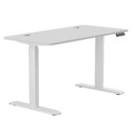 Karr Office O-Flex Çift Motorlu Elektrikli Yükseklik Ayarlı 120x60 Beyaz Ayak Beyaz Tabla Çalışma Masası