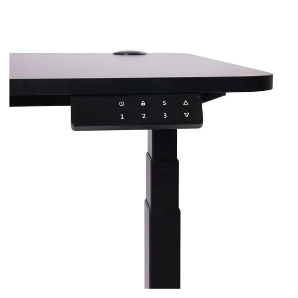 Yüksek çözünürlüklü dizüstü bilgisayar ve bilgisayar aksesuarları için ergonomik çalışma masası. Ayarlanabilir yükseklik ve kullanışlı kontrol paneli ile konforlu çalışma ortamı sağlar.