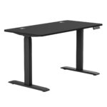 Karr Office O-Flex Çift Motorlu Elektrikli Yükseklik Ayarlı 160x80 Siyah Ayak Siyah Tabla Çalışma Masası