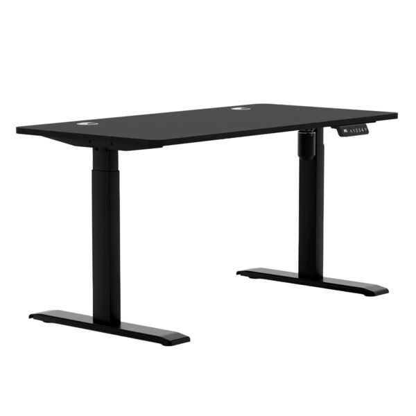 Karr Office O Flex Tek Motorlu Elektrikli Yükseklik Ayarlı 120x60 Siyah Ayak Siyah Tabla Çalışma Masası 2