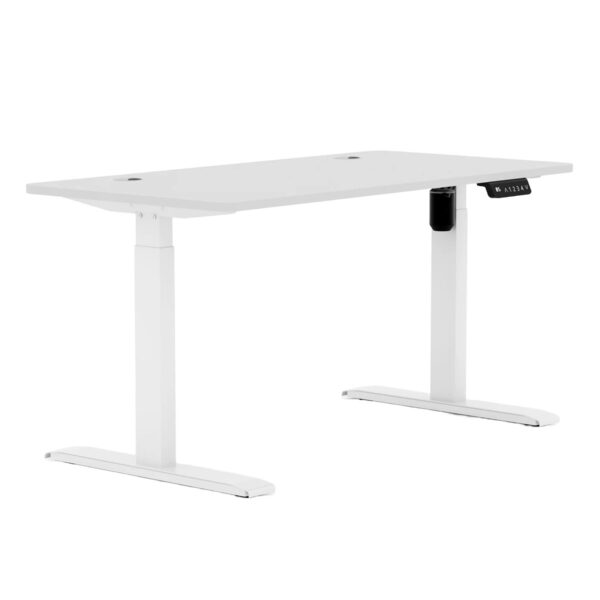 Karr Office O Flex Tek Motorlu Elektrikli Yükseklik Ayarlı 140x70 Beyaz Ayak Beyaz Tabla Çalışma Masası 2