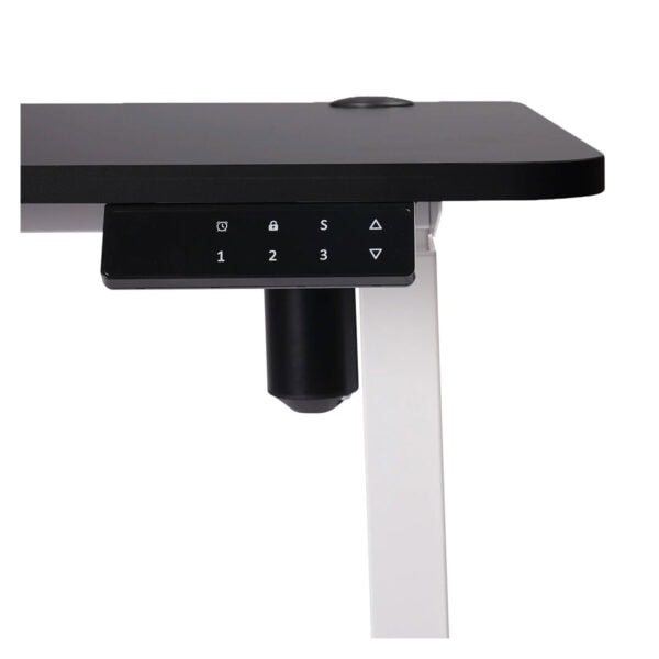 Ayarlanabilir masa bilgisayarı elektrikli çalışma masası kontrollü ayak ve dokunmatik panel, ergonomik çalışma ortamı için modern tasarım.