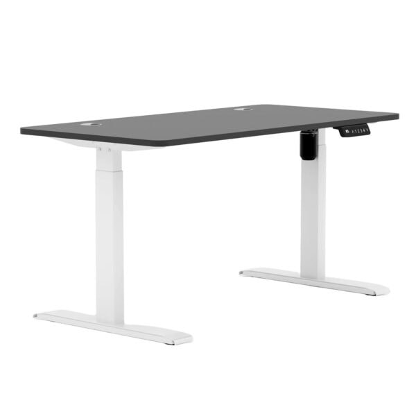 Kelebek ayarlı elektrikli ayarlanabilir çalışma masası, ergonomik ofis ve ev kullanımı için modern tasarım, dayanıklı malzeme ve kablo yönetimi özellikleriyle optimize edilmiştir.