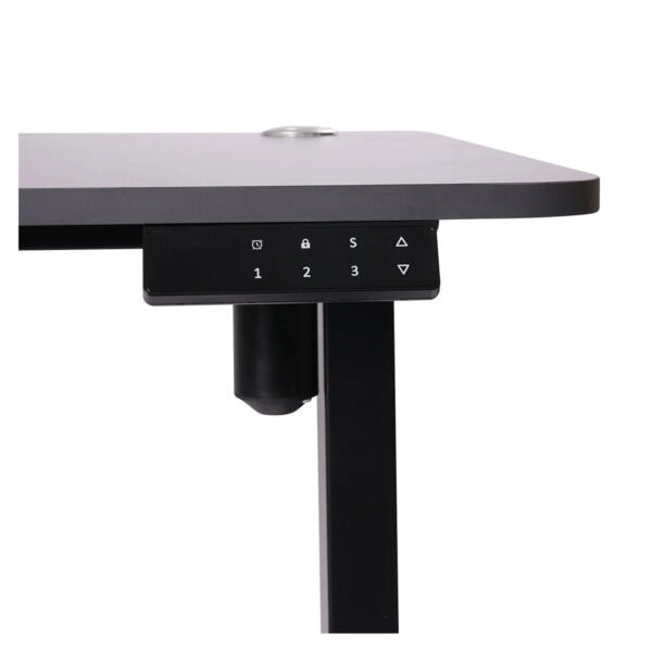 Dizüstü bilgisayar ve ofis masası kontrol paneli, ayar düğmeleri ve şifre kilidi ile modern çalışma alanı aksesuarı.