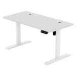Karr Office O-Flex Tek Motorlu Elektrikli Yükseklik Ayarlı 180x80 Beyaz Ayak Beyaz Tabla Çalışma Masası