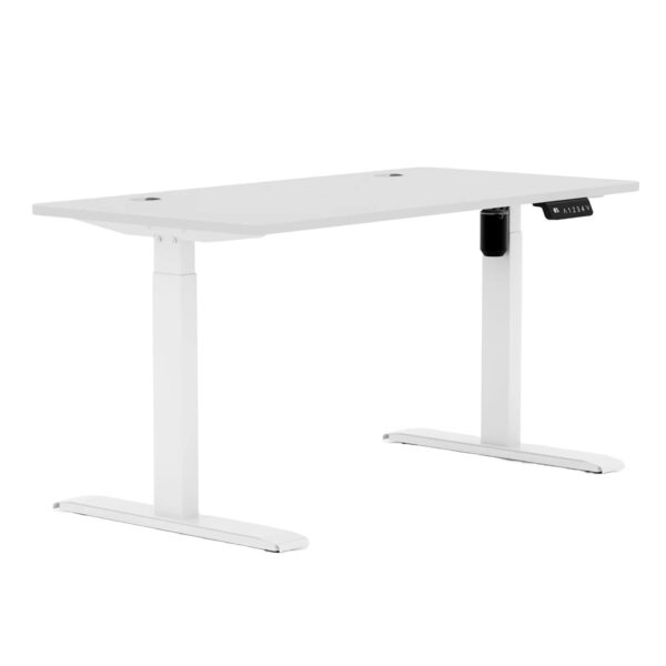 Karr Office O Flex Tek Motorlu Elektrikli Yükseklik Ayarlı 180x80 Beyaz Ayak Beyaz Tabla Çalışma Masası 2