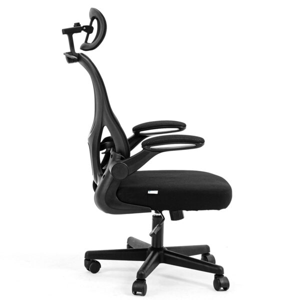 Konforlu ergonomik ofis çalışma sandalyesi, ayarlanabilir sırt ve kol desteği, tekerlekli ve modern tasarım. Uzun süreli oturmalara uygun, ofis, çalışma ortamı ve ev kullanımı için ideal.