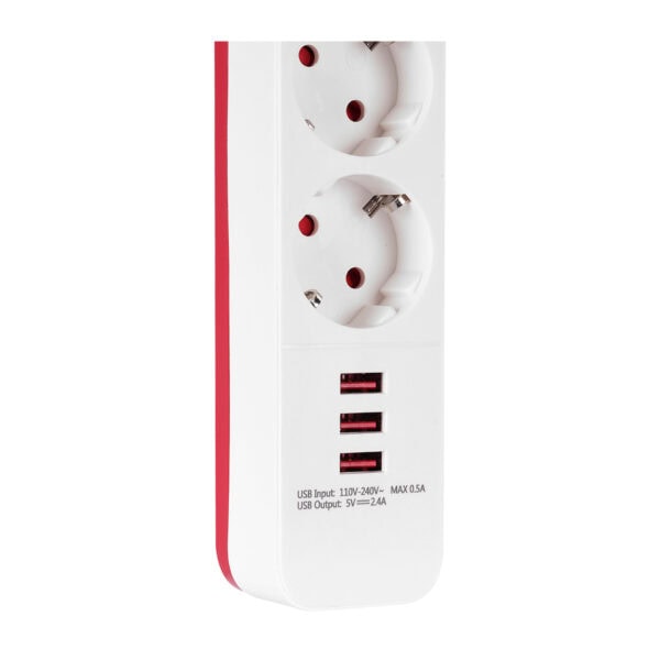 S Link 1 5 Metre 750 Joule 4lu Akim Korumali Beyaz Priz Coklayici Spg403u 3