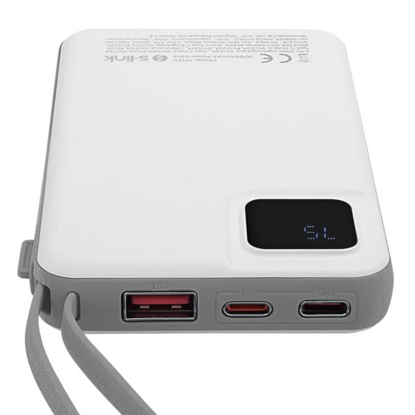 S Link M120 10000mah Pd20w Qc3 0 18w 15w Magsafe Watch Beyaz Lcd Tasinabilir Powerbank Y2