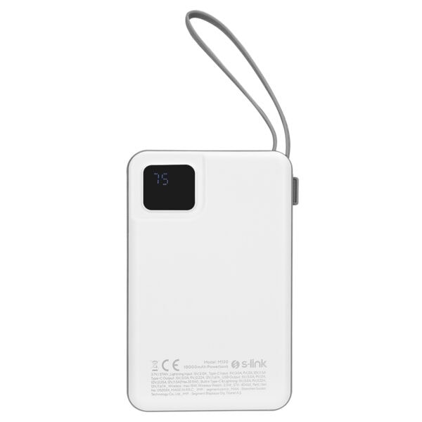 S Link M120 10000mah Pd20w Qc3 0 18w 15w Magsafe Watch Beyaz Lcd Tasinabilir Powerbank Y6