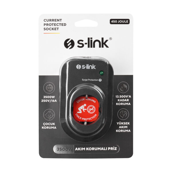S Link Sl 06 16a 3500w 450 Joule Akim Korumali Tekli Priz 4