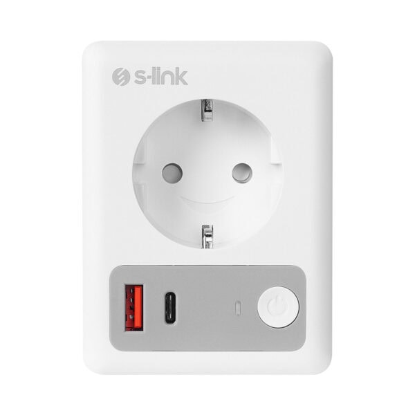 S Link Sl 13 Masterpower 2 4 Ghz Type C Usb Cikisli Wifibt Tuya Destekli 16a Akim Korumali Akilli Priz 2
