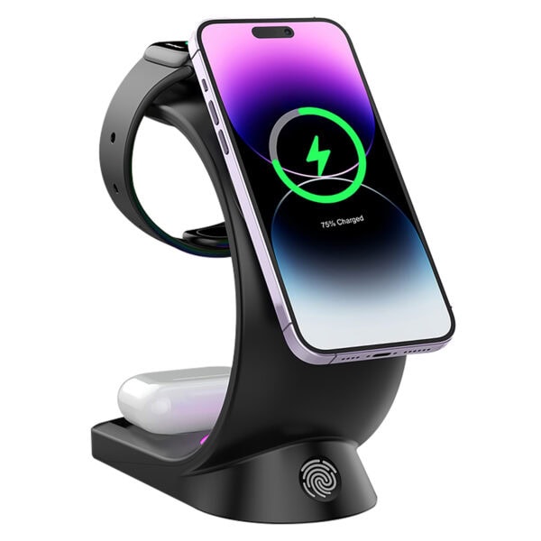 S Link Sl Cw20 Telefon Saat Kulaklik Uyumlu 15w Siyah Rgb Kablosuz Sarj Cihazi 3