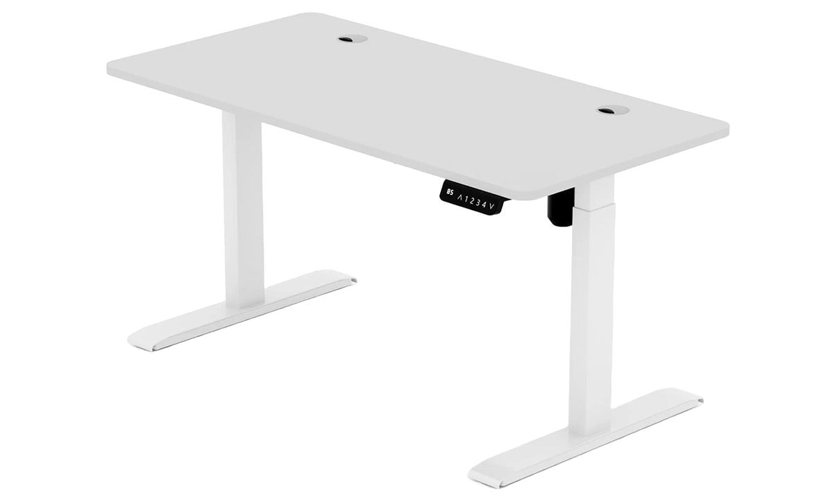 Dinamik ayarlanabilir sırtlı çalışma masası, ofis ve çalışma alanları için ergonomik tasarım ve modern görünüm.