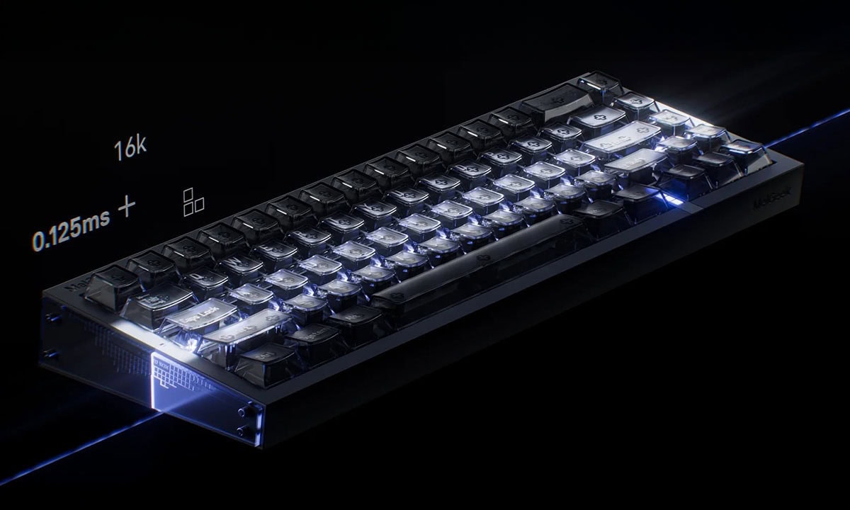 Yüksek performanslı mekanik gaming klavyes, LED aydınlatmalı, hızlı tepki süresi 0.125ms ve 16k çözünürlük ile profesyonel oyuncular için tasarlanmış.