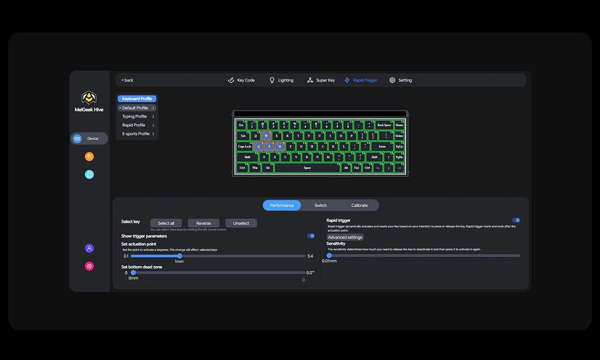 MelGeek MADE68 AIR Purple Light Gaming Klavye H4