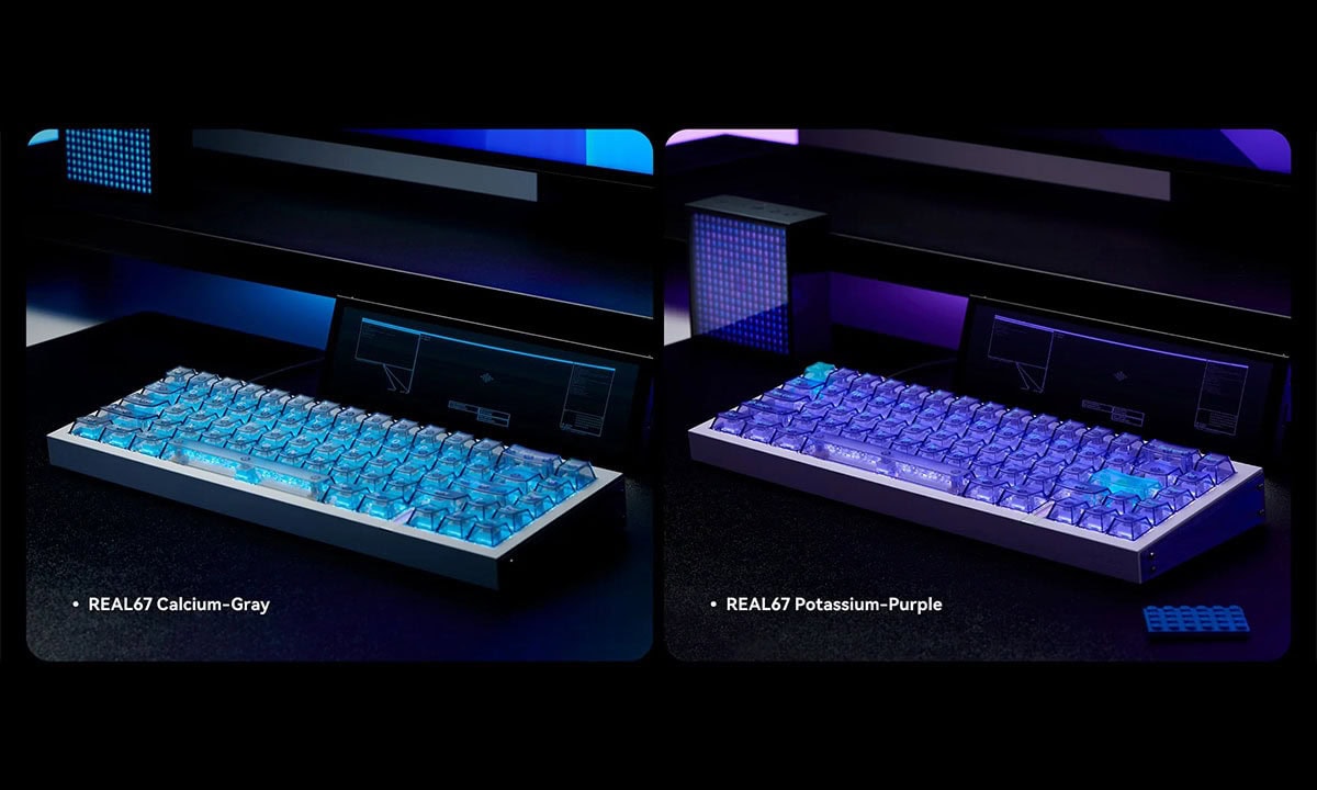 Uzay Mavi ve Mor Renkli Belikatlı RGB Oyun Klavye, ışıklı ve yüksek performanslı, oyuncular ve bilgisayar tutkunları için tasarlanmış, dayanıklı ve şık tasarıma sahip RGB klavye seti.