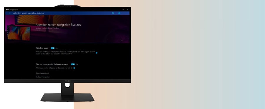 Yüksek çözünürlüklü MSI profesyonel monitör, geniş ekran ve ince tasarım ile üstün görsel deneyim sağlar.