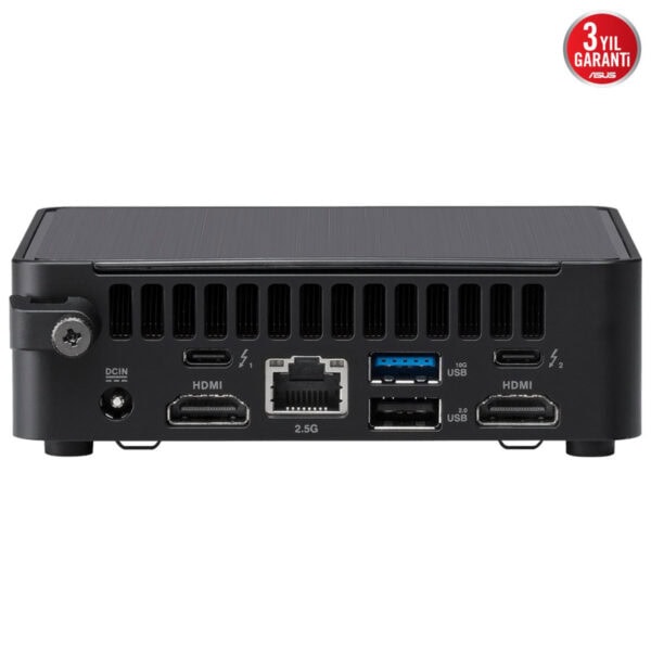 Yüksek performanslı mini bilgisayar ve mini PC bağlantı noktaları, HDMI, USB, Ethernet, güç girişleri, kompakt tasarım ve çok sayıda bağlantı seçeneği ile dayanıklı ve kullanışlı.