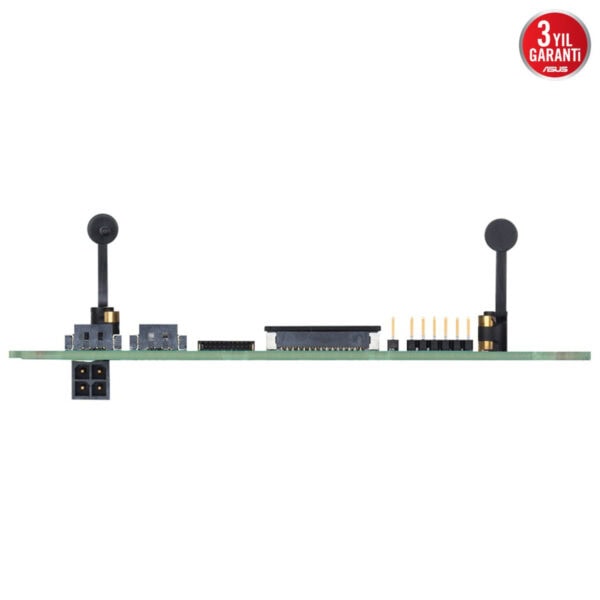 Yüksek çözünürlüklü bilgisayar anakart devre kartı, çeşitli bileşen bağlantı noktaları ve Bluetooth antenleriyle donatılmış.