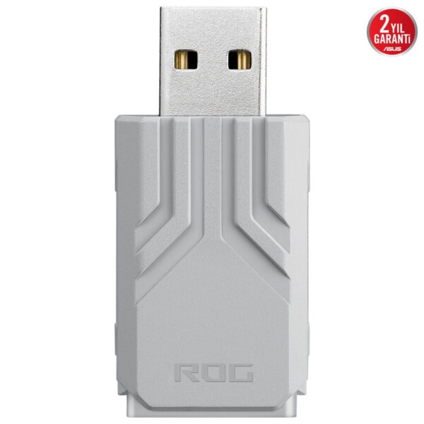 Yüksek performanslı ASUS ROG USB Wi-Fi adaptörü, hızlı kablosuz bağlantı ve oyun deneyimi için tasarlandı, sağlam ve şık tasarımıyla bilgisayar ekipmanları arasında tercih edilen model.