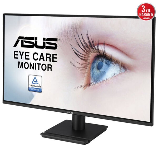 Yüksek çözünürlüklü ASUS Eye Care monitörü, gözleri koruyan mavi ışık filtresi ve ergonomik tasarımıyla uzun süreli kullanımlar için ideal.