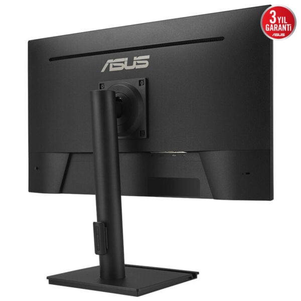 Yüksek kaliteli ASUS monitör arka paneli ve ergonomik ayar standı, yüksek çözünürlük ve geniş ekran deneyimi için uygun, detaylı tasarımıyla profesyonel ve günlük kullanımlar için ideal.