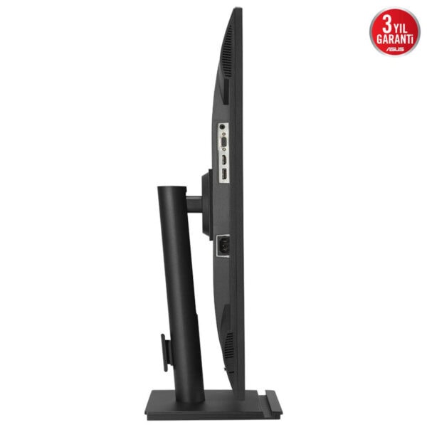 Görüntüdeki masaüstü bilgisayar yan profili, VGA ve HDMI çıkışlarıyla sınırlı portlara sahip, modern tasarımlı, şık ve kullanışlı bilgisayar modeli, ofis ve ev kullanımı için ideal.