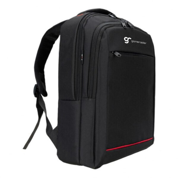 Yüksek kaliteli siyah oyun ve laptop sırt çantası, dayanıklı malzeme ve geniş bölmeleri ile taşımada konfor sağlar. Gameroider logo ile ergonomik tasarım, seyahat ve günlük kullanım için idealdir.
