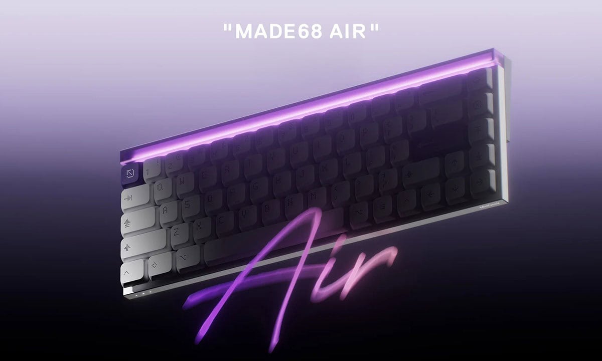 MelGeek MADE68 AIR Purple Light Gaming Klavye H1