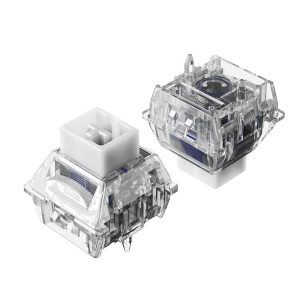 Yok ve makine anahtarları, yüksek hassasiyetli ve dayanıklı, bilgisayar ve masaüstü cihazları için şeffaf plastik kasa tasarımıyla modern görünüme sahip.